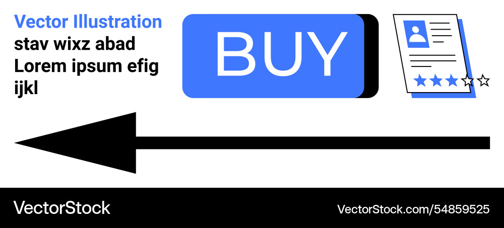 E-commerce purchase button with user rating E-commerce purchase button with user rating vector image