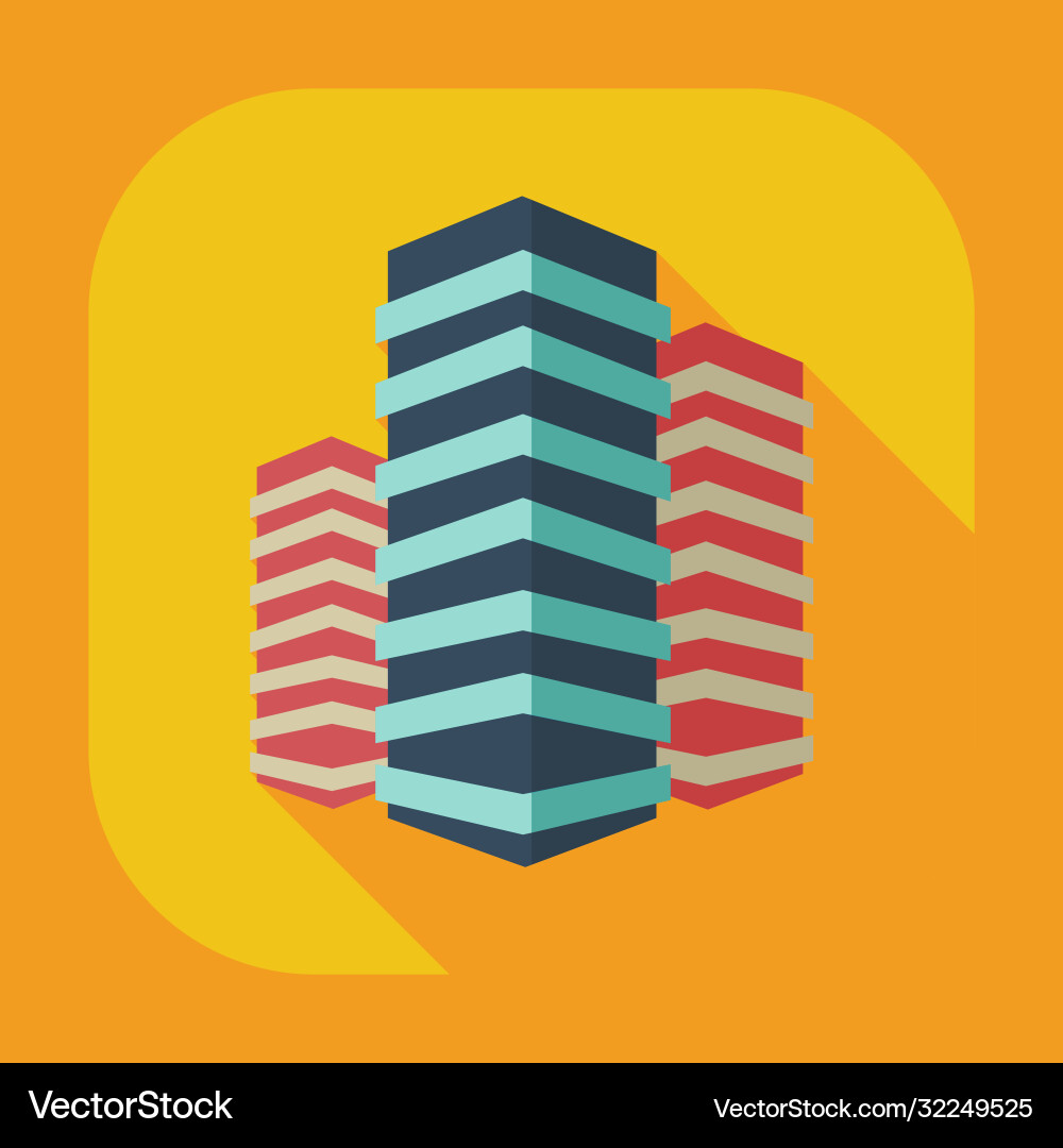 Flat modern design with shadow icons building vector image