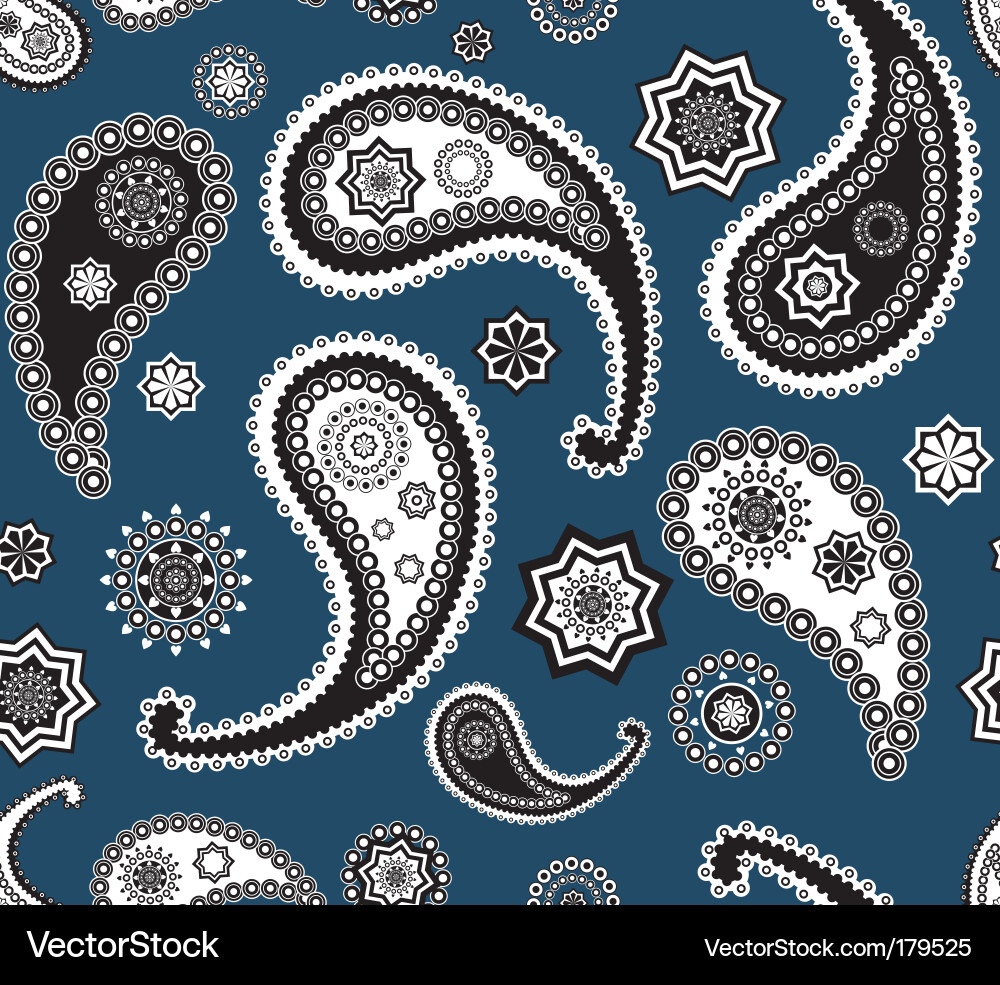 Intricate Islamic Paisley Pattern Vector Image