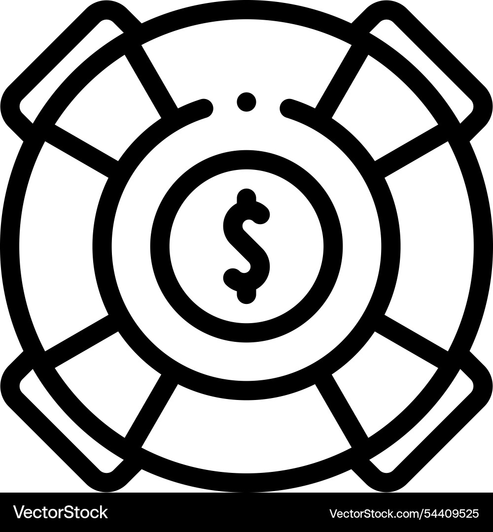 Lifesaver icon thin linear style design isolated Lifesaver icon thin linear style design isolated vector image