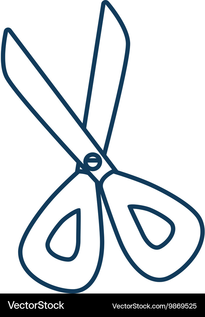 Scissors cut object Vector Image