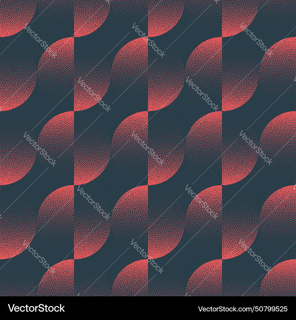 Split circles modern seamless pattern trend red Split circles modern seamless pattern trend red vector image