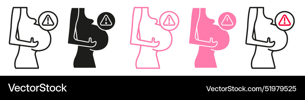 Symbol for maternal discomfort during pregnancy Symbol for maternal discomfort during pregnancy Vector Image