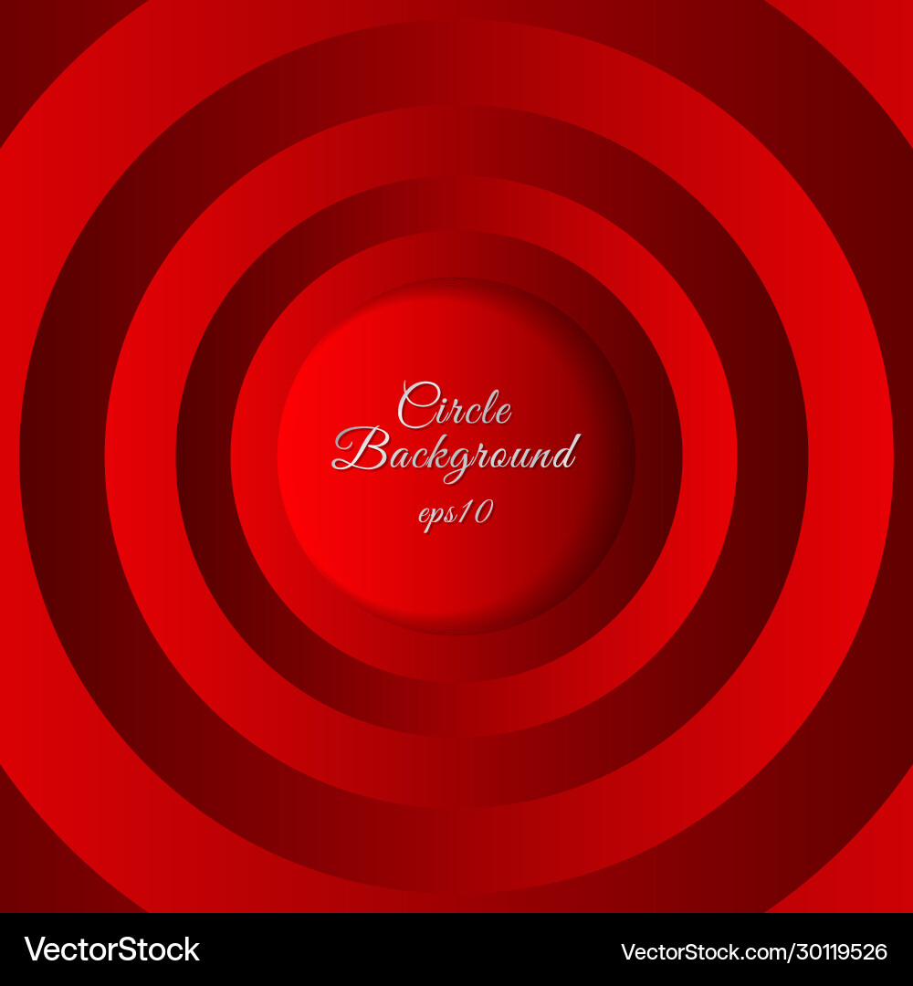 Abstract 3d red circles layer space shadow Abstract 3d red circles layer space shadow Vector Image