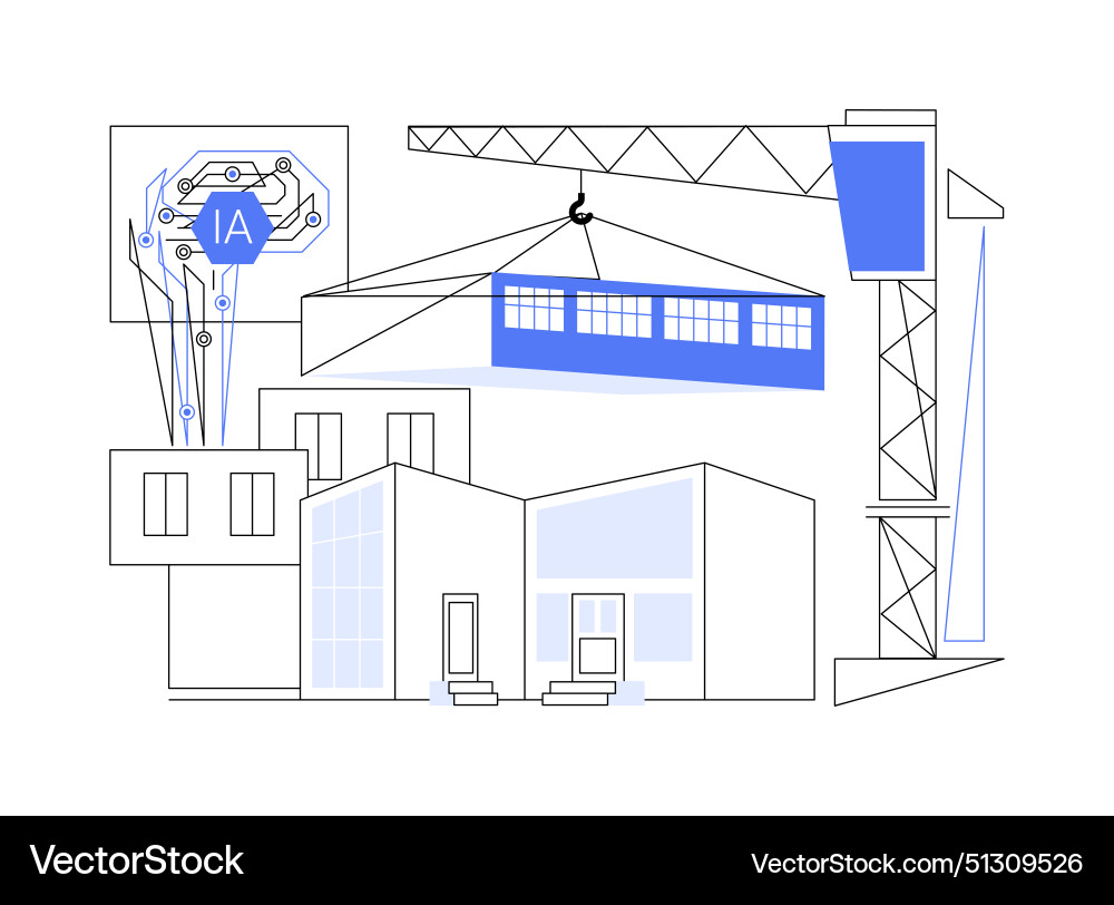 Ai-designed prefabricated structures abstract Ai-designed prefabricated structures abstract Vector Image