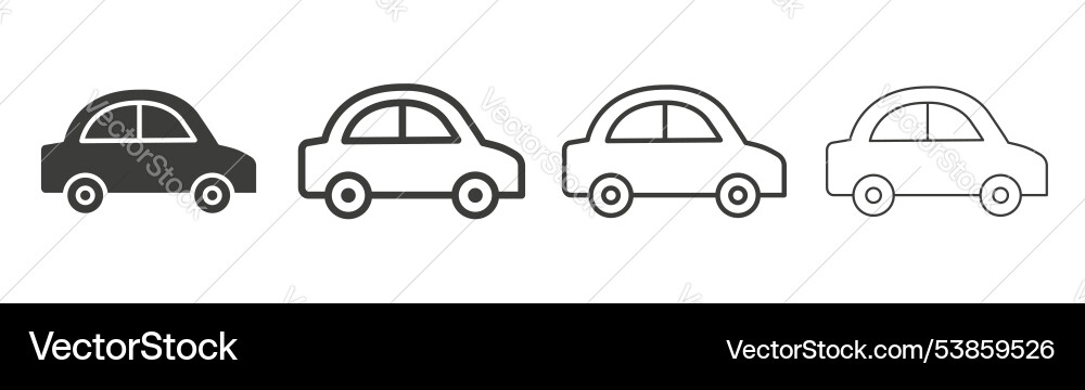 Car icon set Royalty Free Vector Image - VectorStock