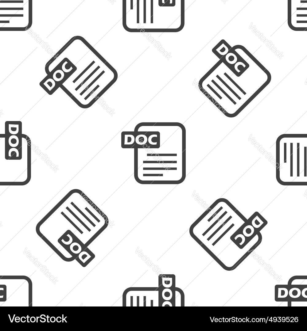 Doc file pattern vector image