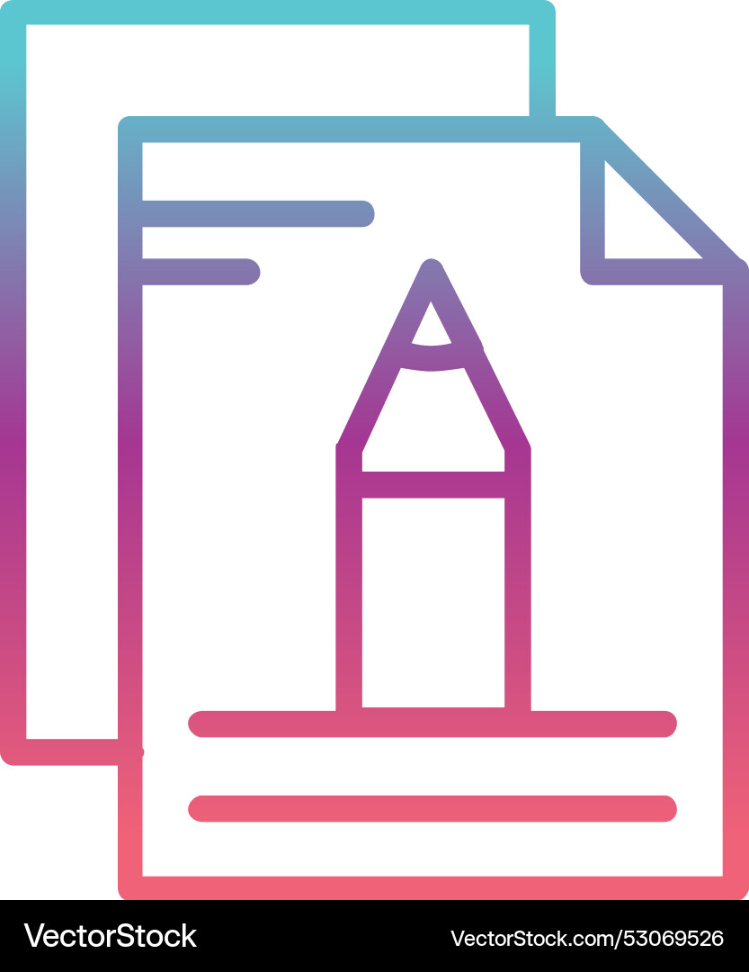 File line gradient design Vector Image