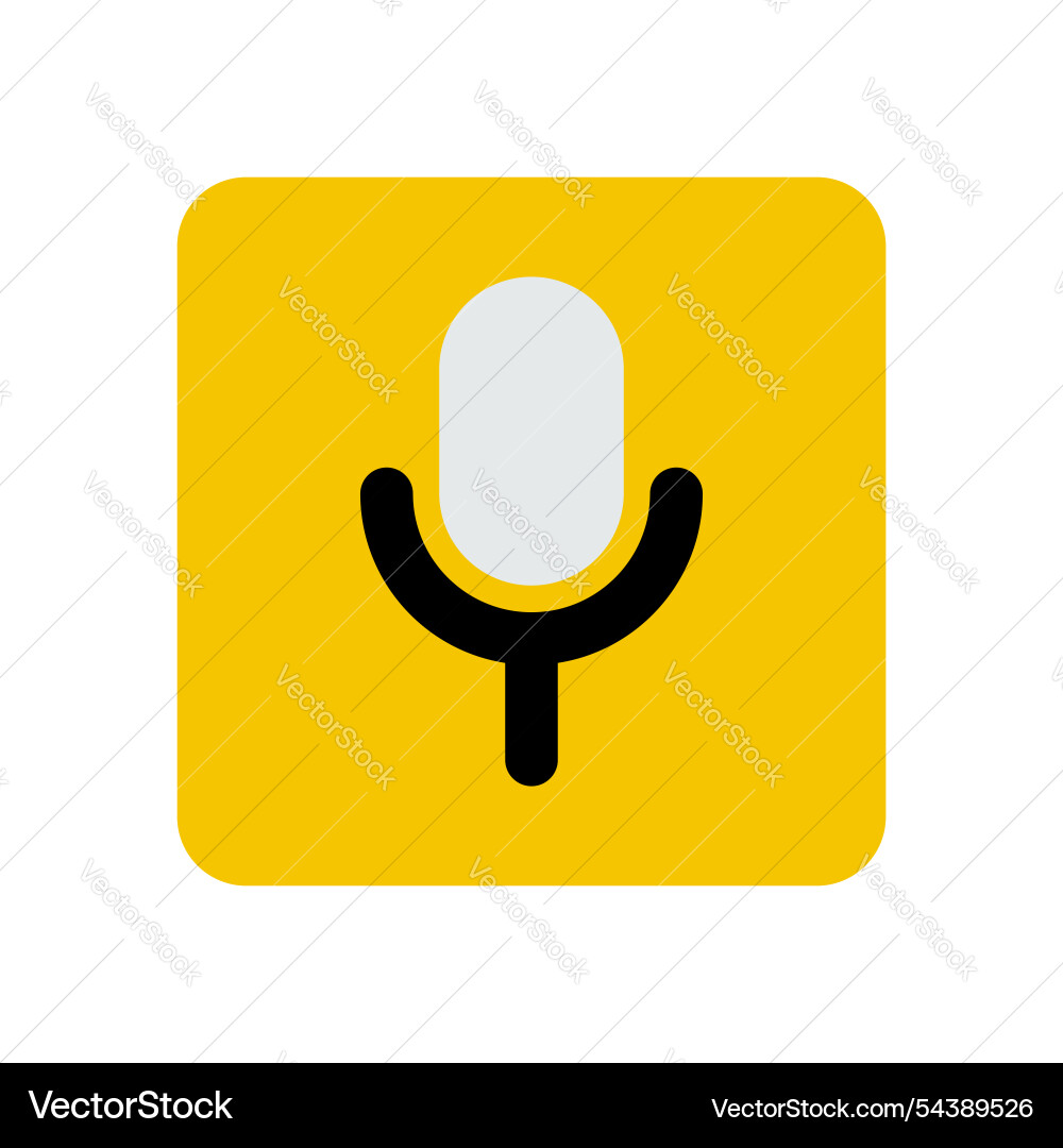 Icon design for record mike mobile application Vector Image