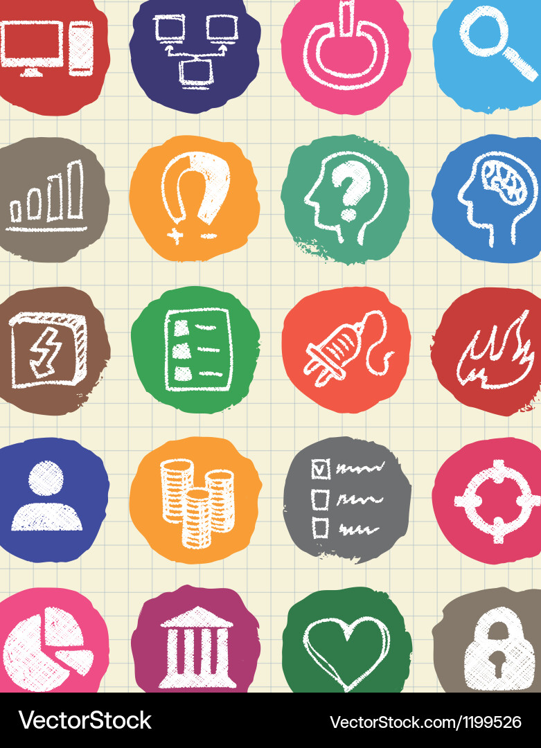 Internet media and network web icons set vector image