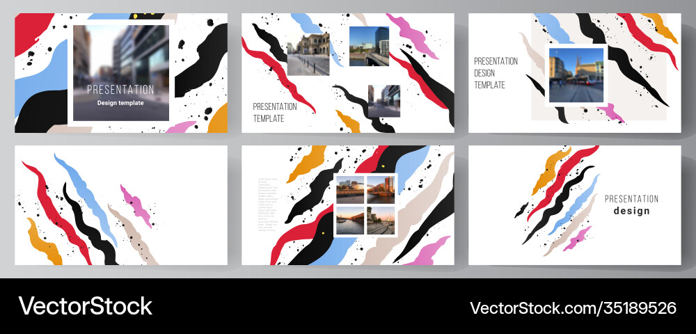 Layout presentation slides design Layout presentation slides design vector image