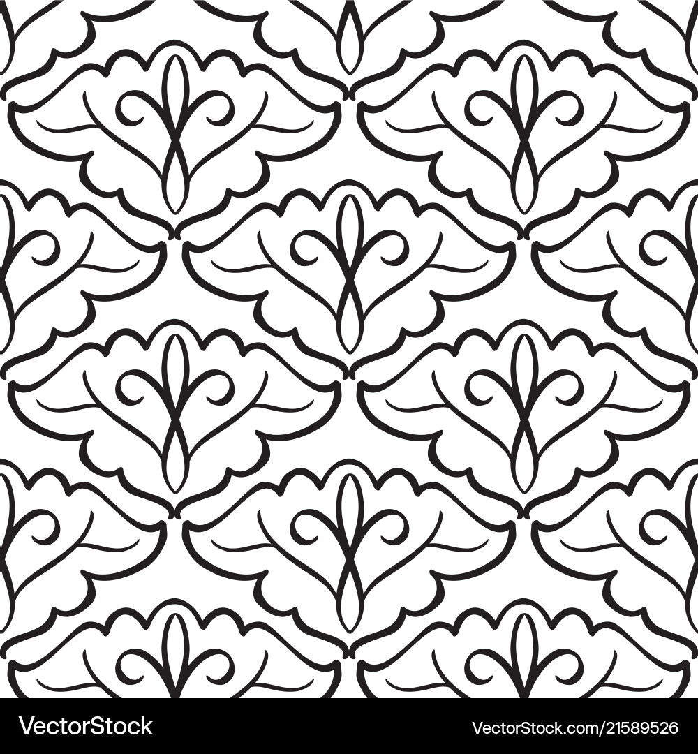 Monochrome abstract seamless pattern vector image