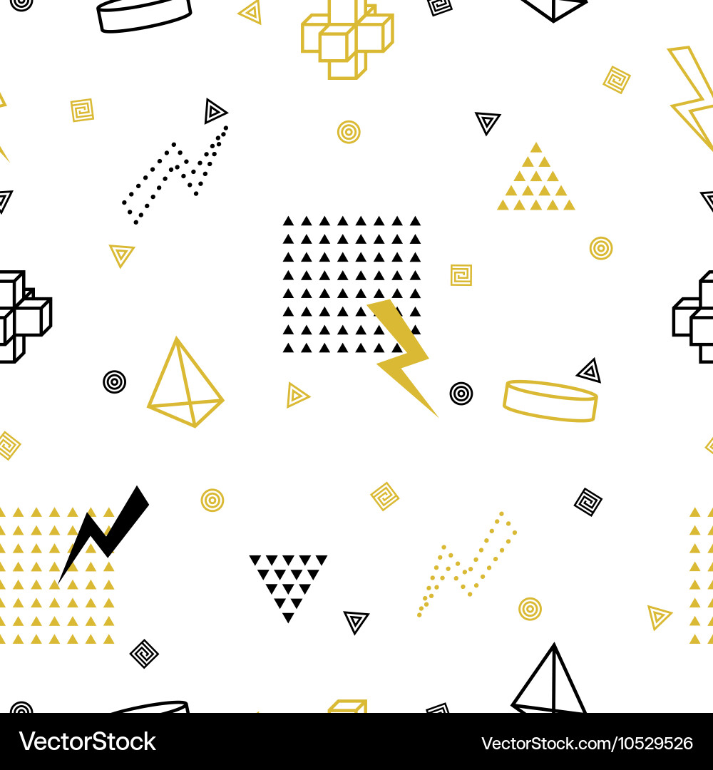 Retro Memphis Pattern Vector Image