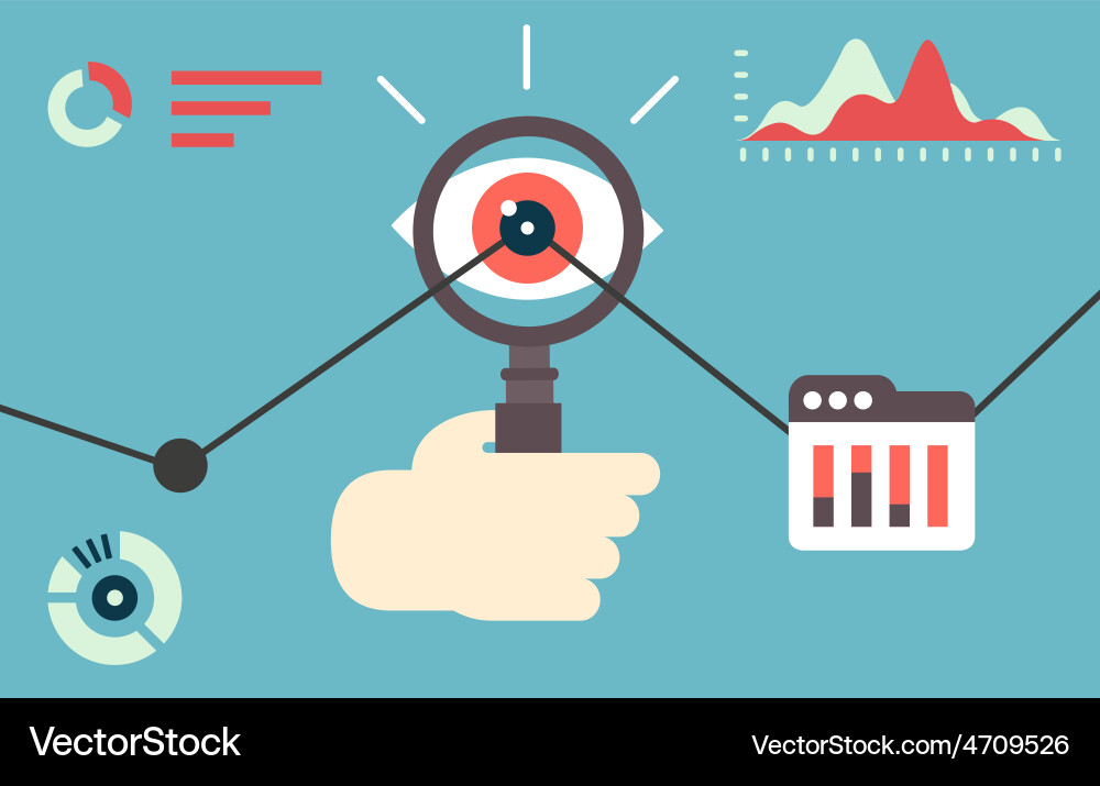 Web Analytics & Data Insights Vector Image