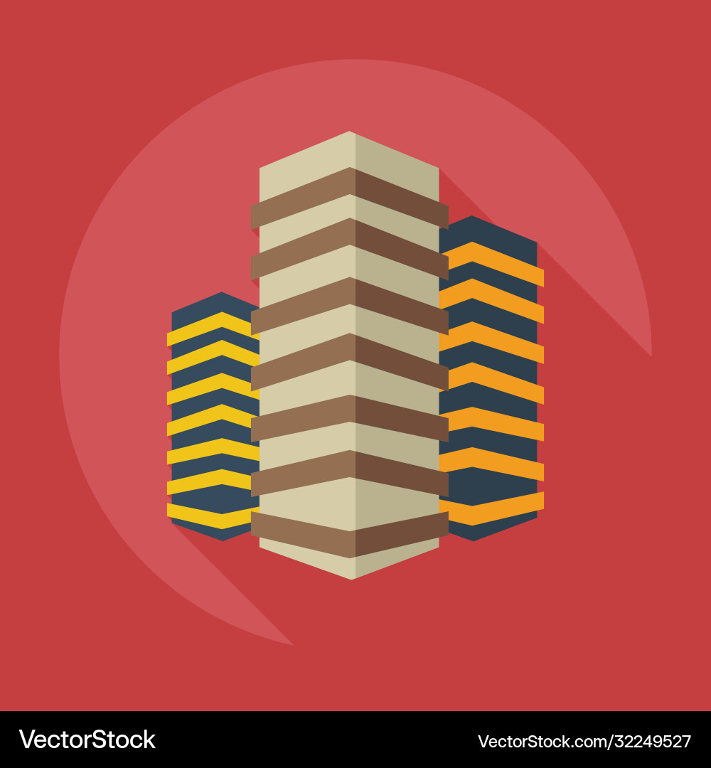 Flat modern design with shadow icons building vector image
