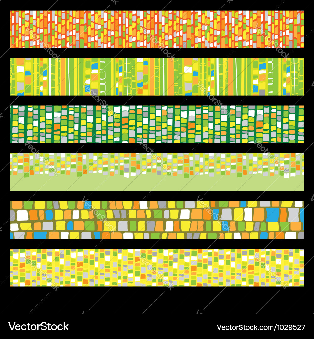 Fragmented Mosaic Patterns Vector Image