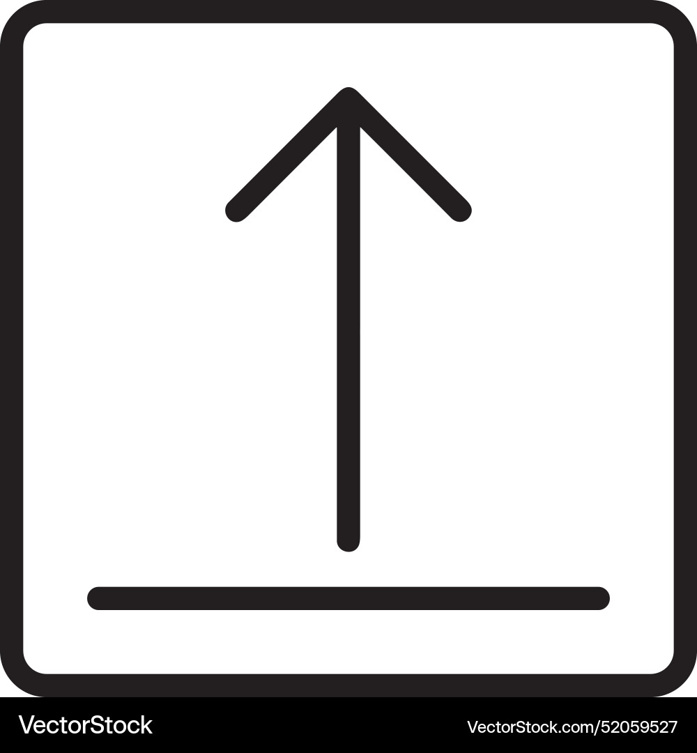 Upload outline icon symbol image Upload outline icon symbol image Vector Image