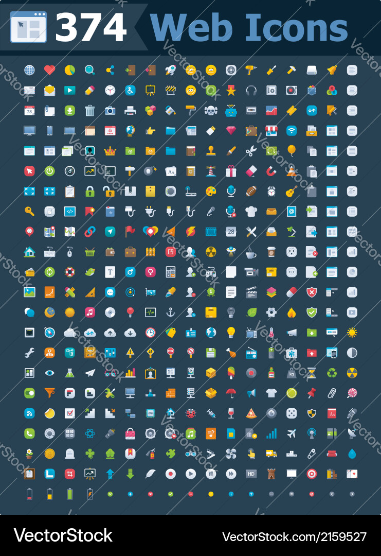 Web Interface Icons - Collection vector image
