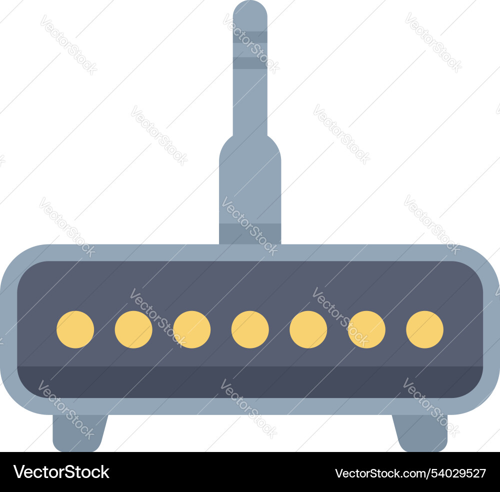 Wireless wifi router providing internet connection vector image