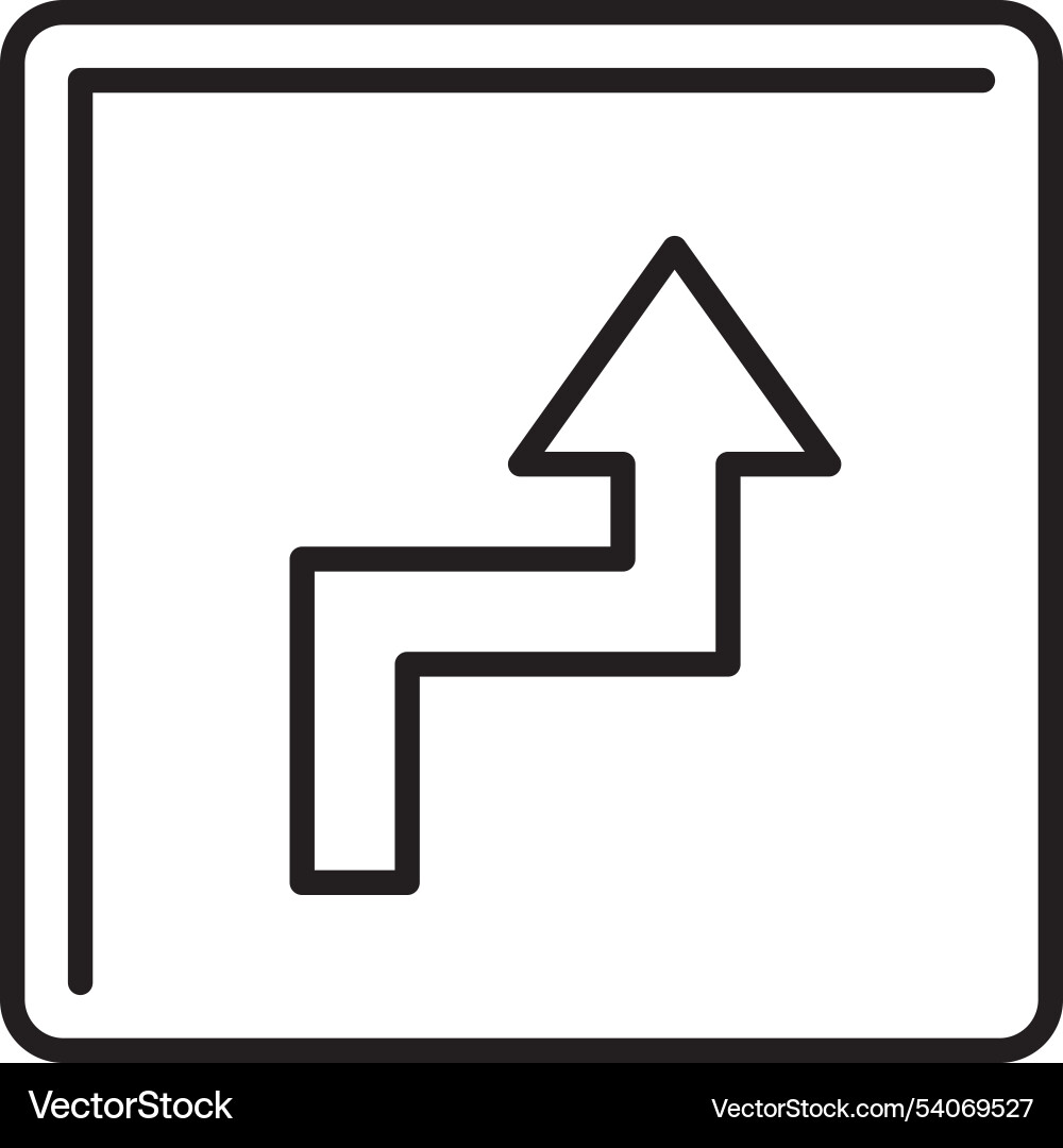 Zigzag arrow line icon design Vector Image