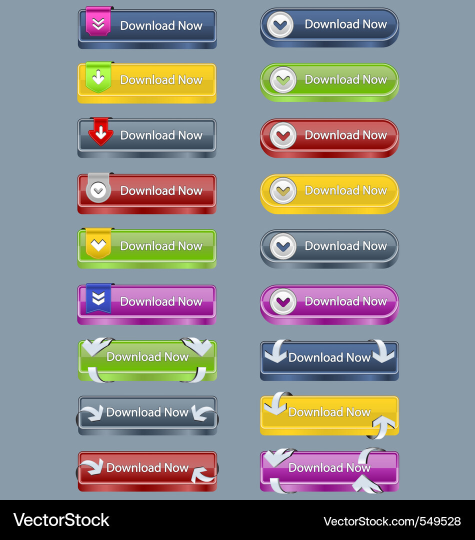 Fancy download buttons Vector Image