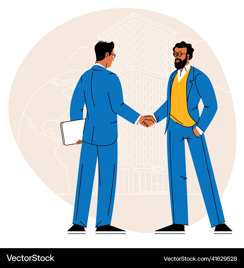 Handshake concept vector image