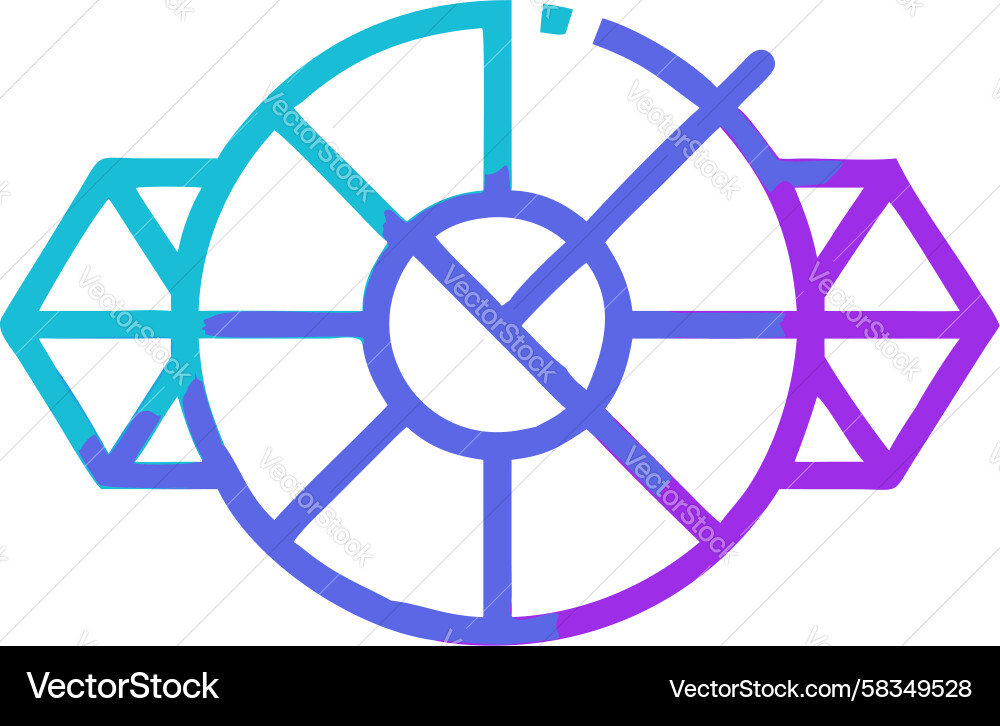 Hexagonal Geometric Pattern Icon Vector Image