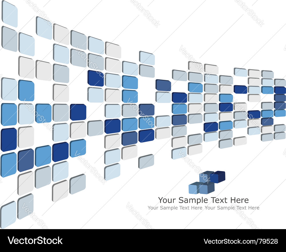 Isometric 3D Blocks Background Vector Image