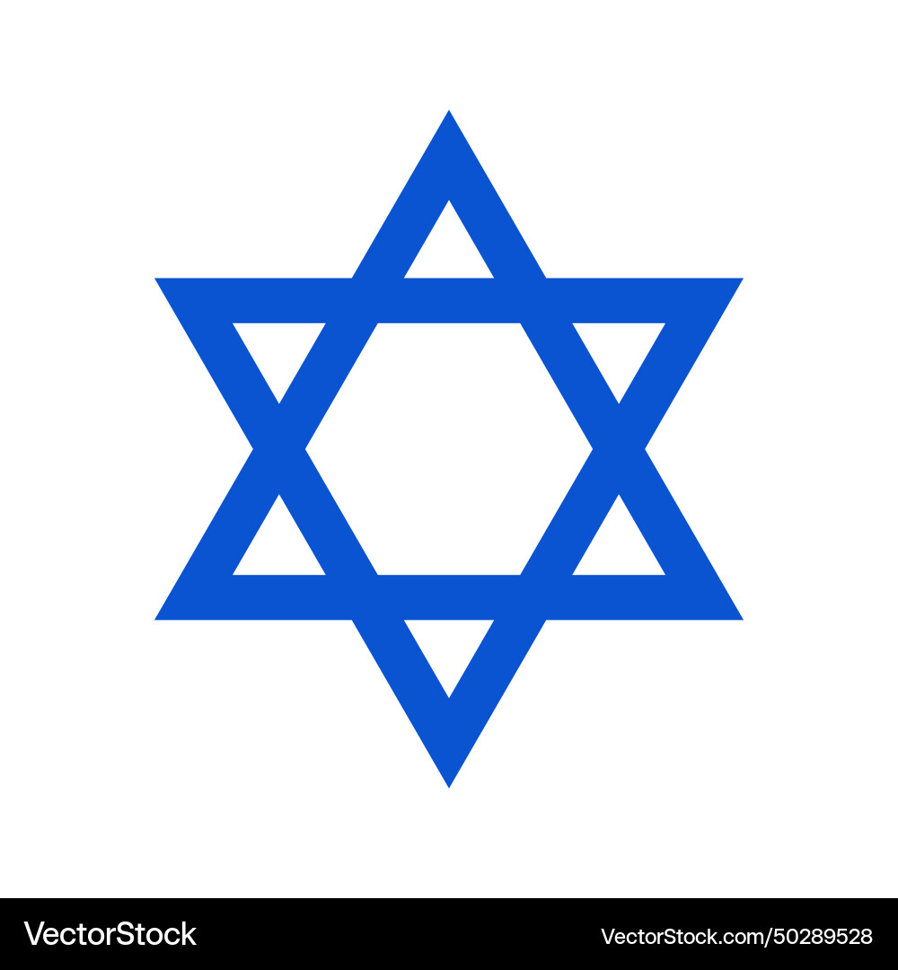 Jewish israeli religious symbol david judaism vector image