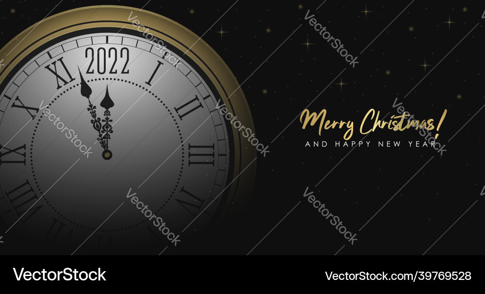 New year 2022 and merry christmas New year 2022 and merry christmas vector image