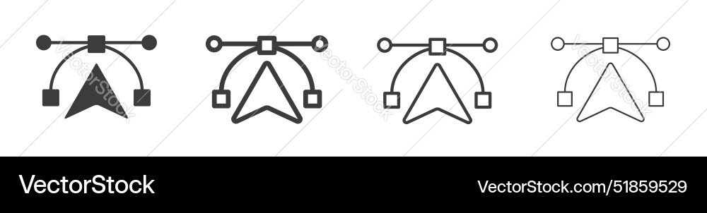 Icon set format editable object anchor point Icon set format editable object anchor point Vector Image