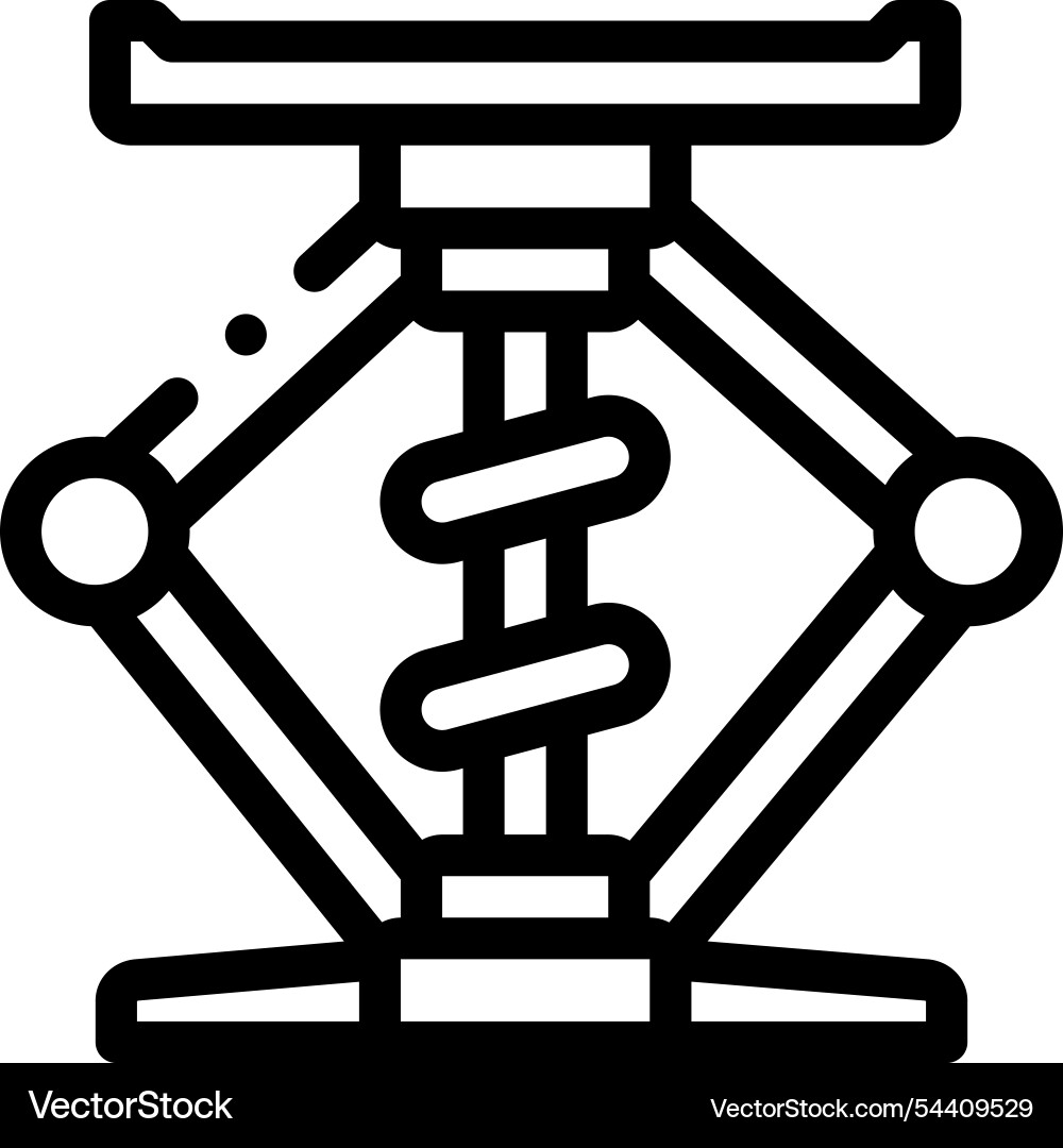 Lifter icon thin linear style design isolated Lifter icon thin linear style design isolated vector image
