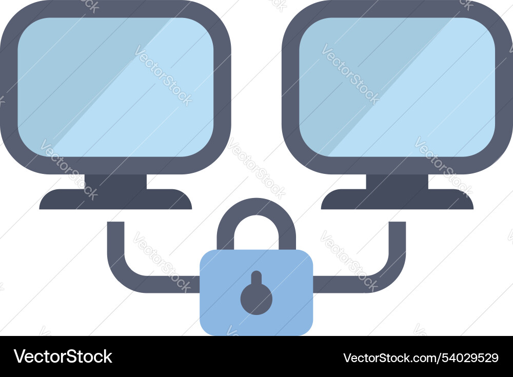 Netzwerk-Sicherheitssystem verbindet zwei Computer Netzwerk-Sicherheitssystem verbindet zwei Computer vektorbild