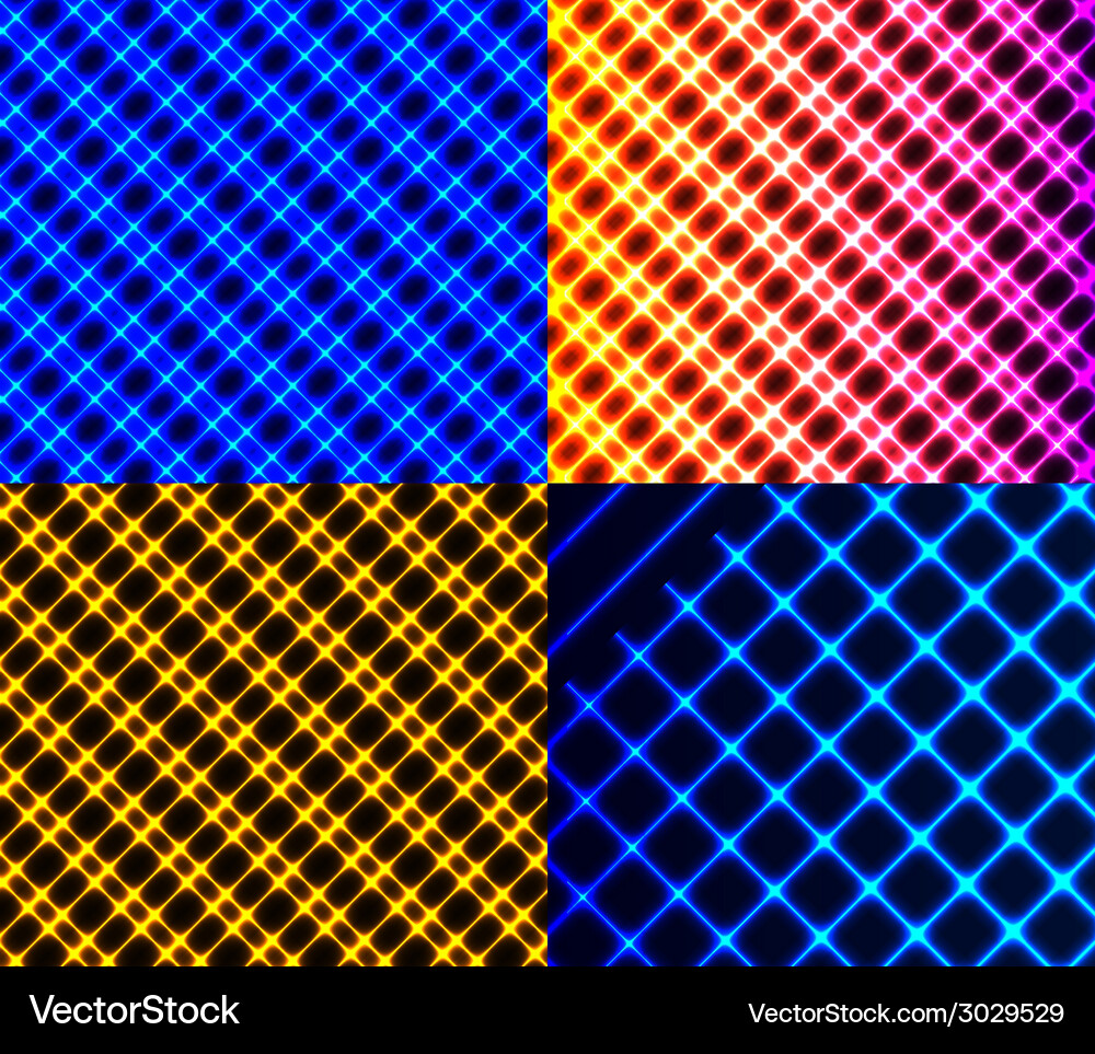 Set of dark abstract spectrum background lines Vector Image