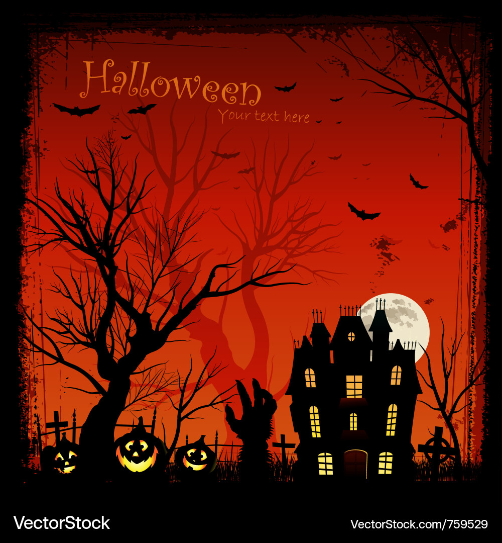 Spooky Halloween Backdrop vector image
