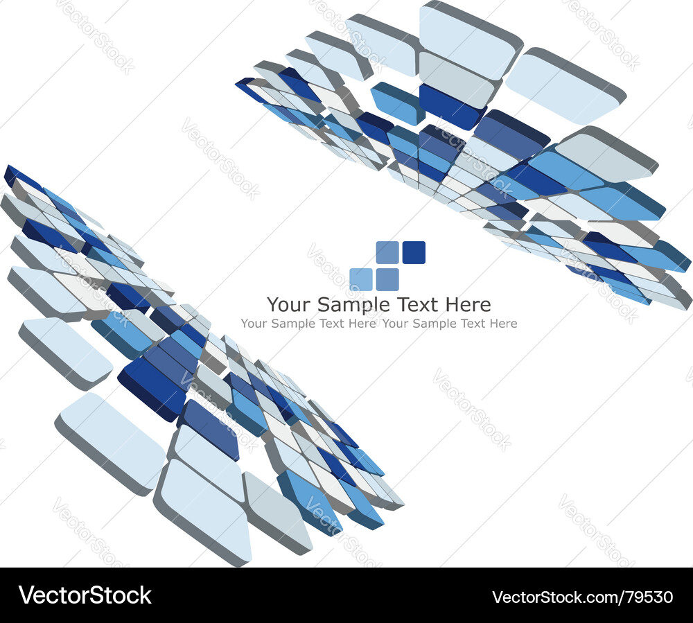 3D Checkered Geometric Background Vector Image