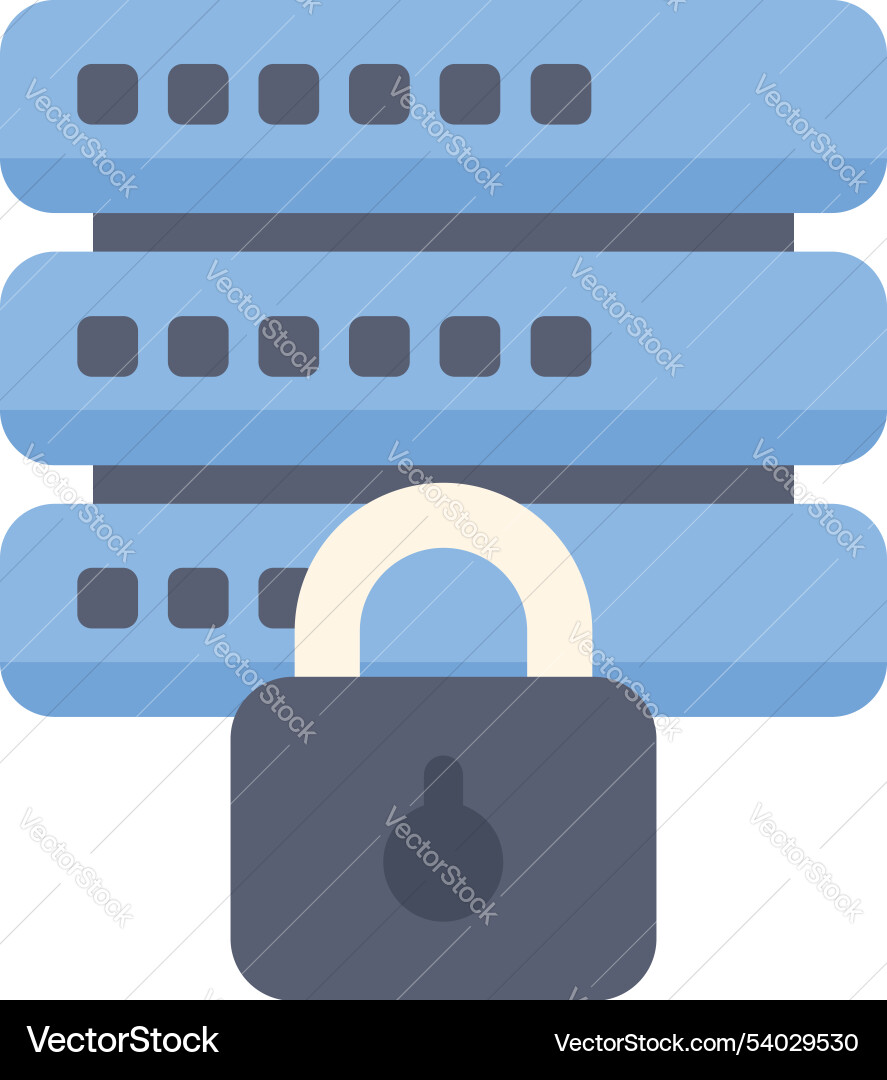 Data security concept with padlock protecting Data security concept with padlock protecting vector image