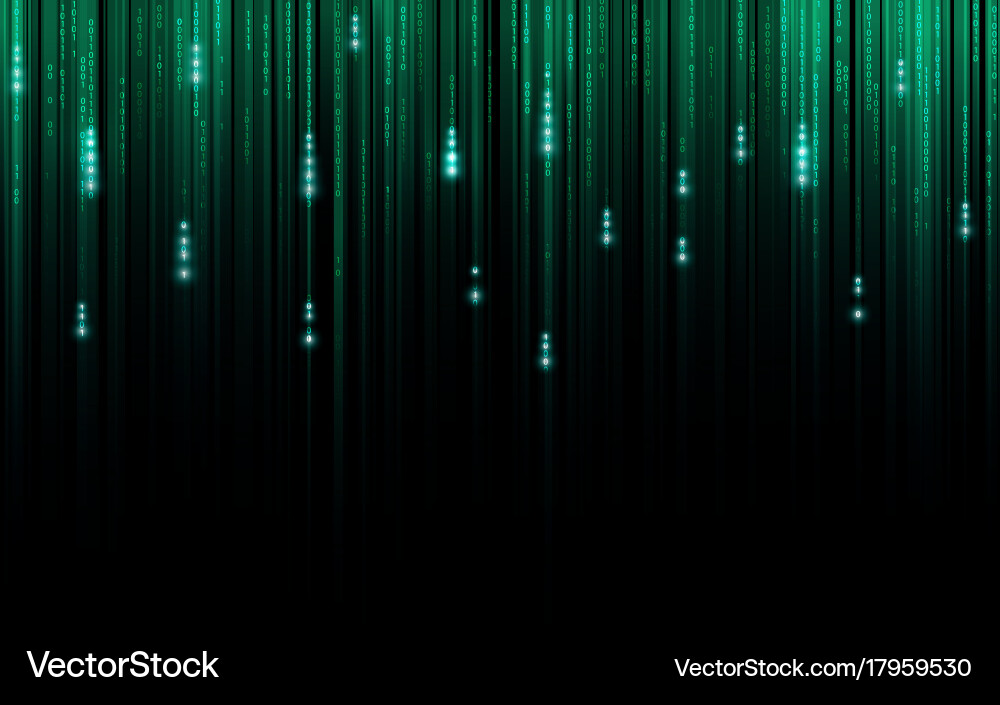 Futuristic Binary Code Background vector image