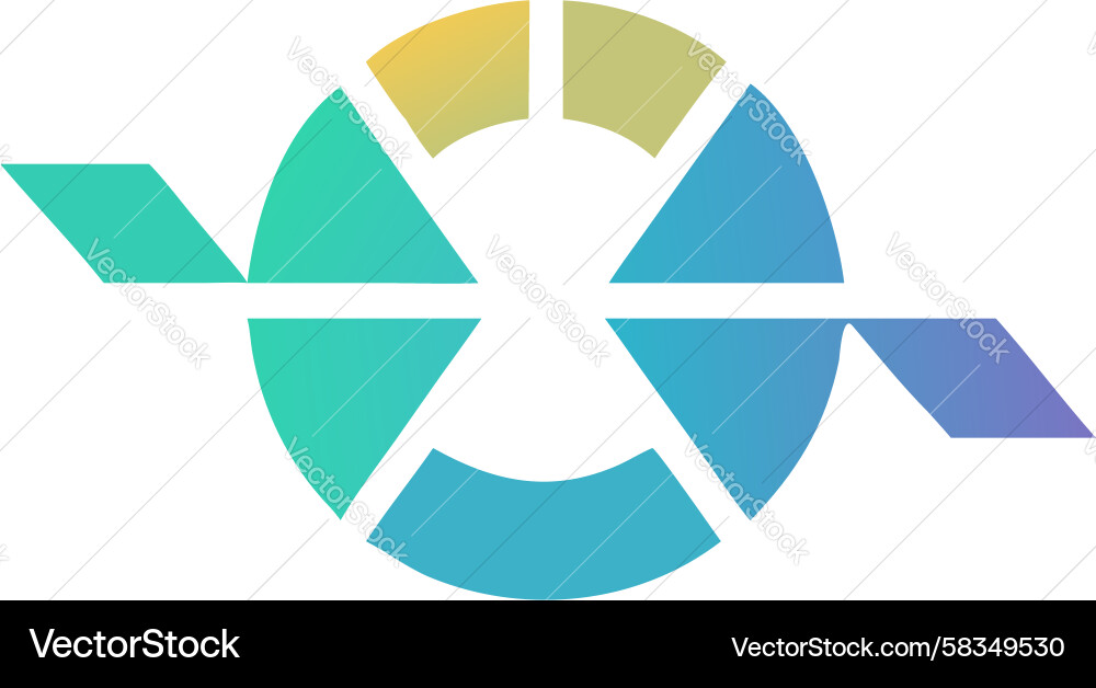 Sliced Circle Data Icon Vector Image