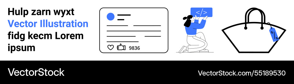Social Media Post Codierung Aktivität und Mode Social Media Post Codierung Aktivität und Mode Vektorbild