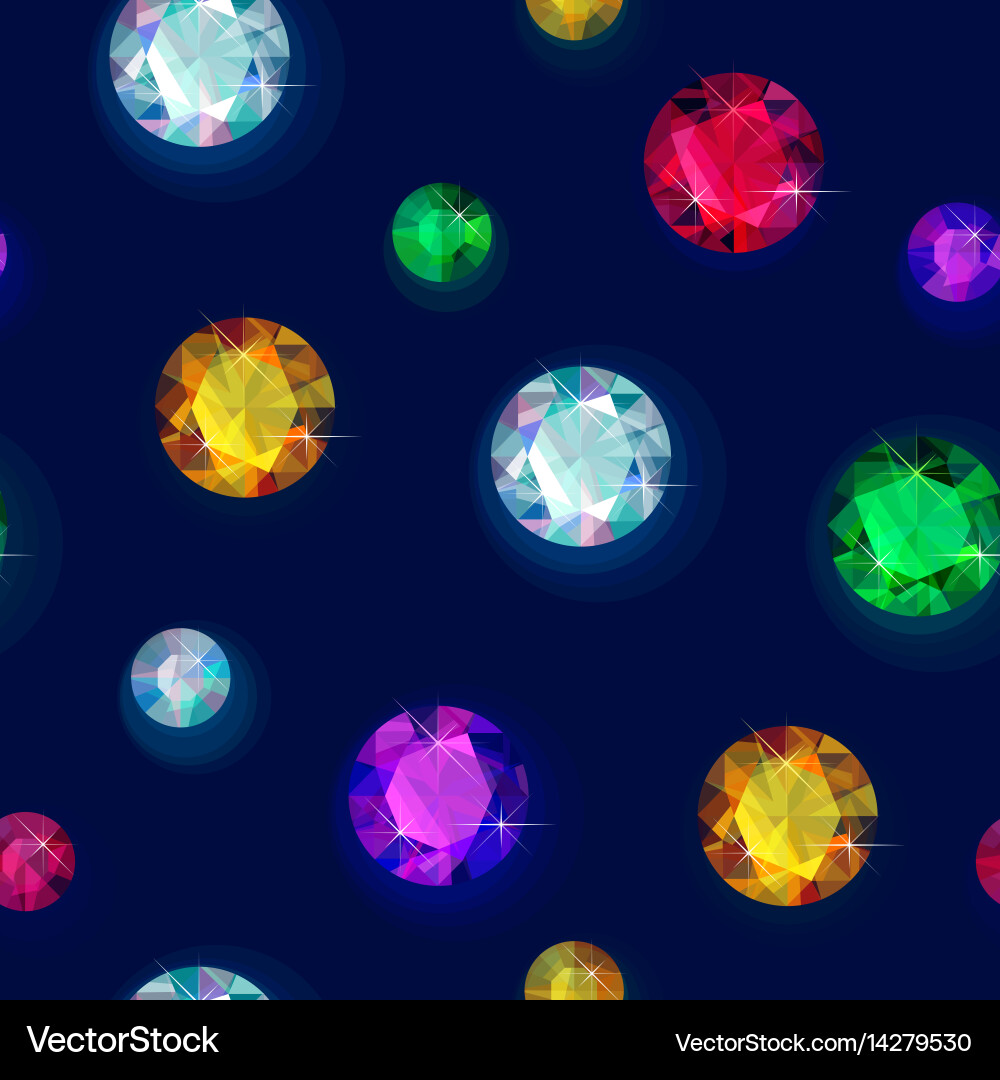 Sparkling Gemstone Pattern vector image
