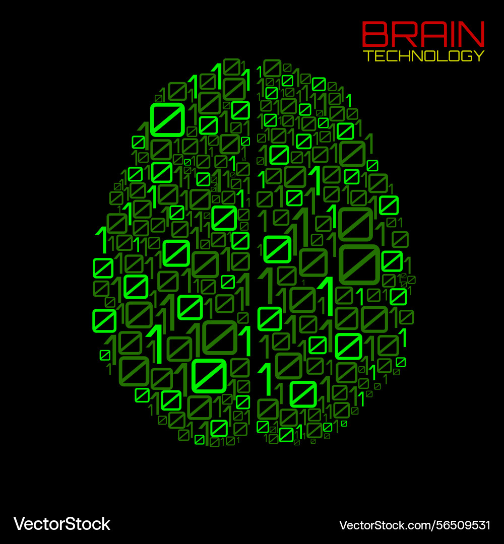 Artificial intelligence abstract brain Artificial intelligence abstract brain Vector Image