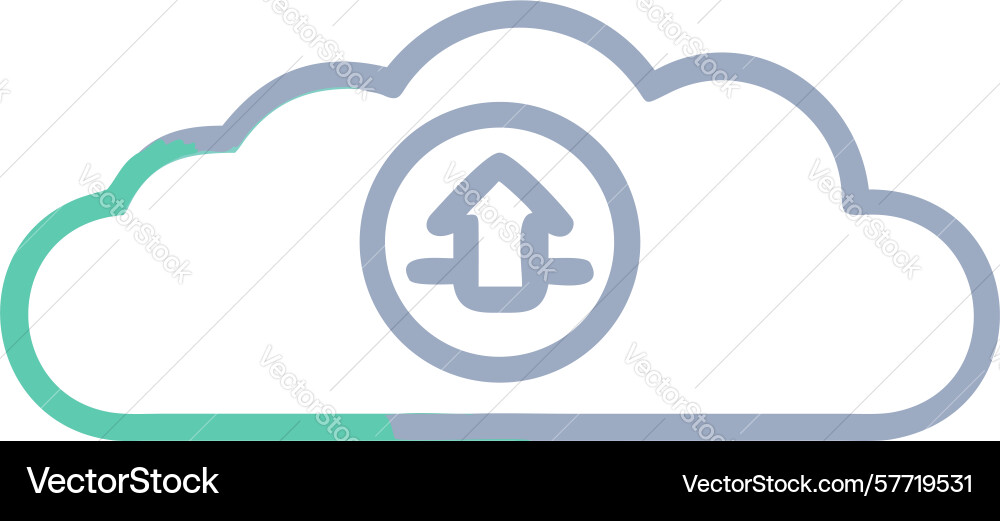 Cloud sync icon data synchronization cloud vector image