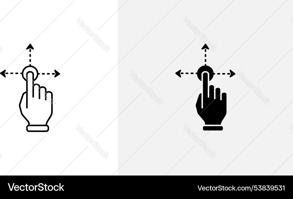 Drag icon set Drag icon set vector image