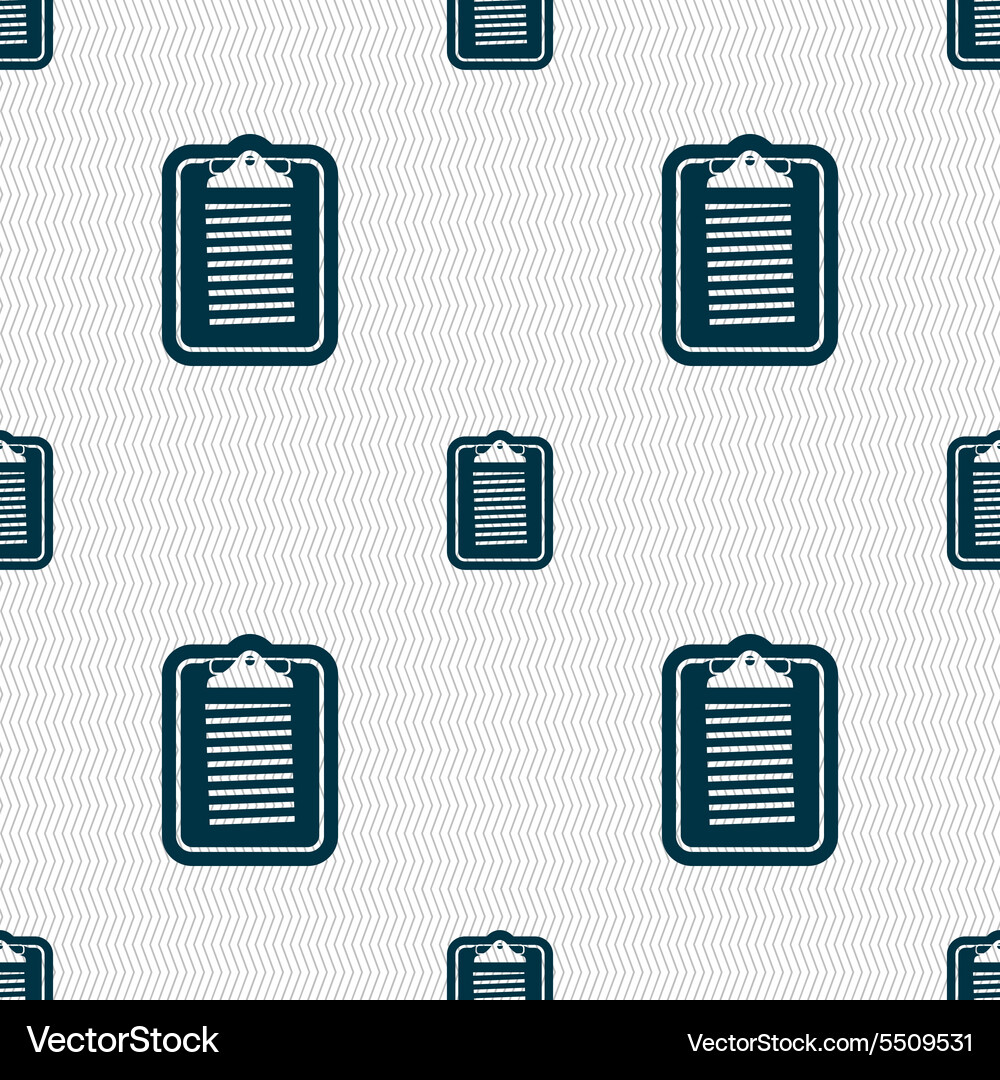 Text file icon sign seamless pattern Vector Image