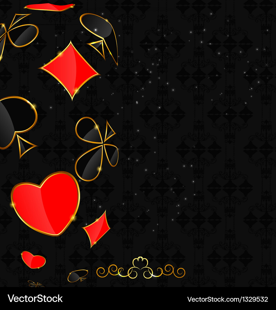 Abstract background with card suits for design Vector Image