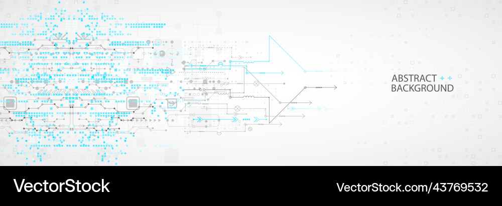 Abstract technological background with various Vector Image