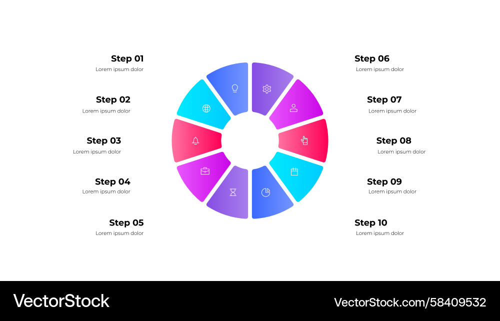 Circular Workflow Diagram Vector Image