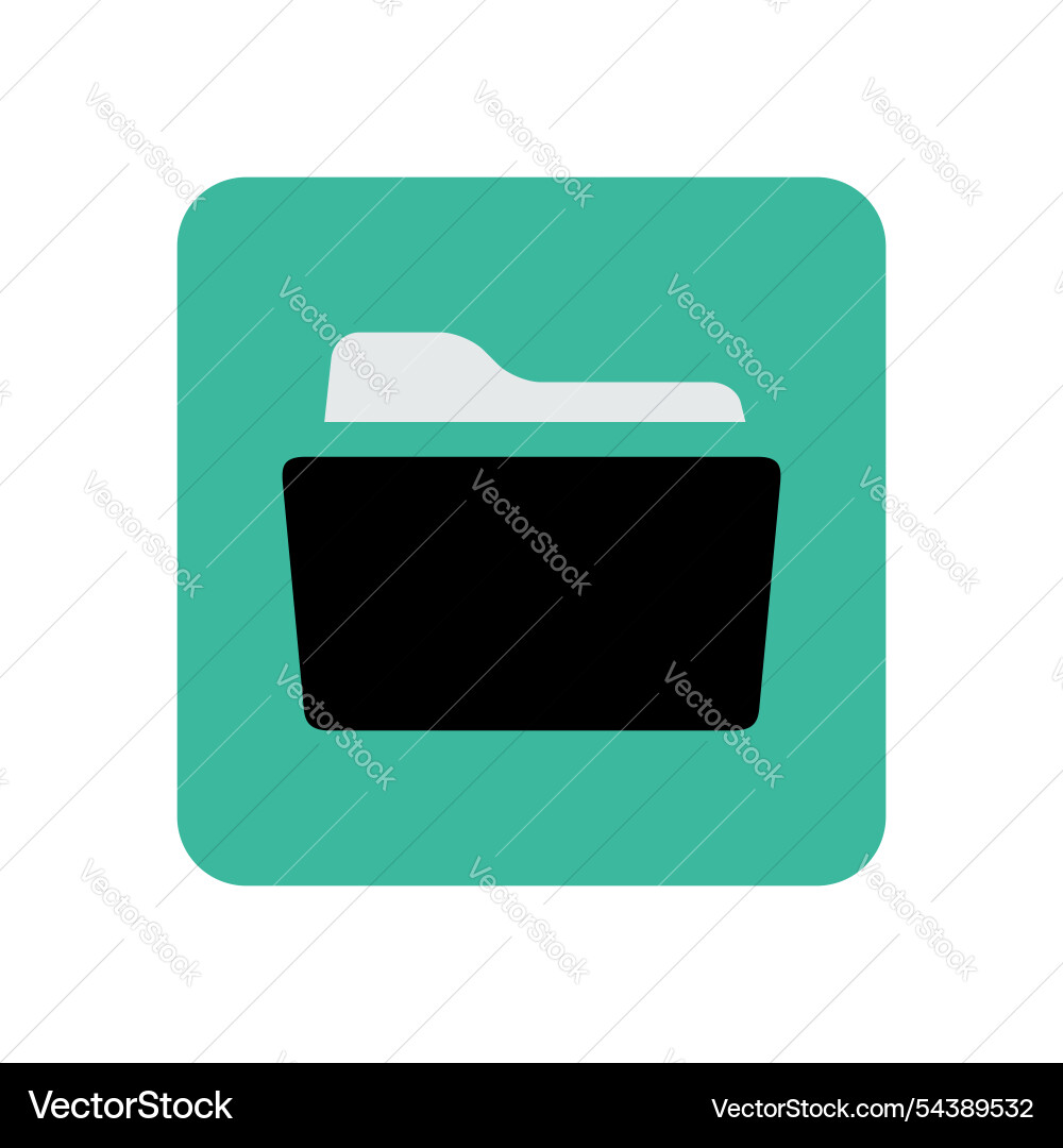 Con design for file folder mobile application vector image