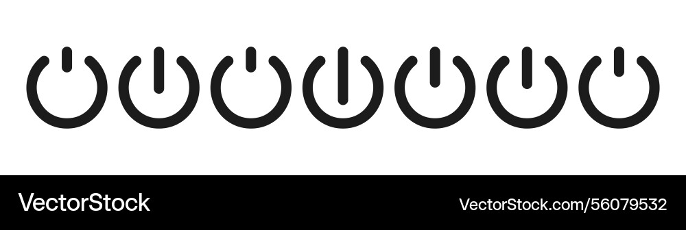Power button icon with on-off switch symbol vector image